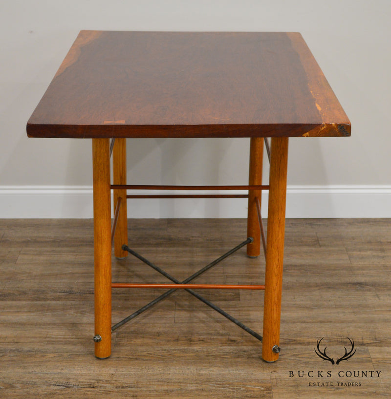 Exotic Rosewood top Studio Crafted Table with Bowtie and Cross