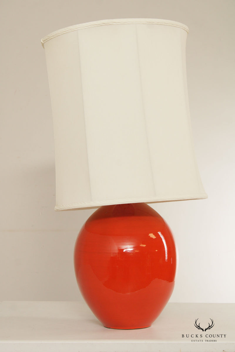 Mid Century Modern Ceramic Table Lamp with Shade