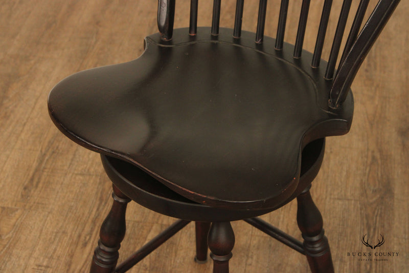 Custom Quality Three Swivel Windsor Counter Stools
