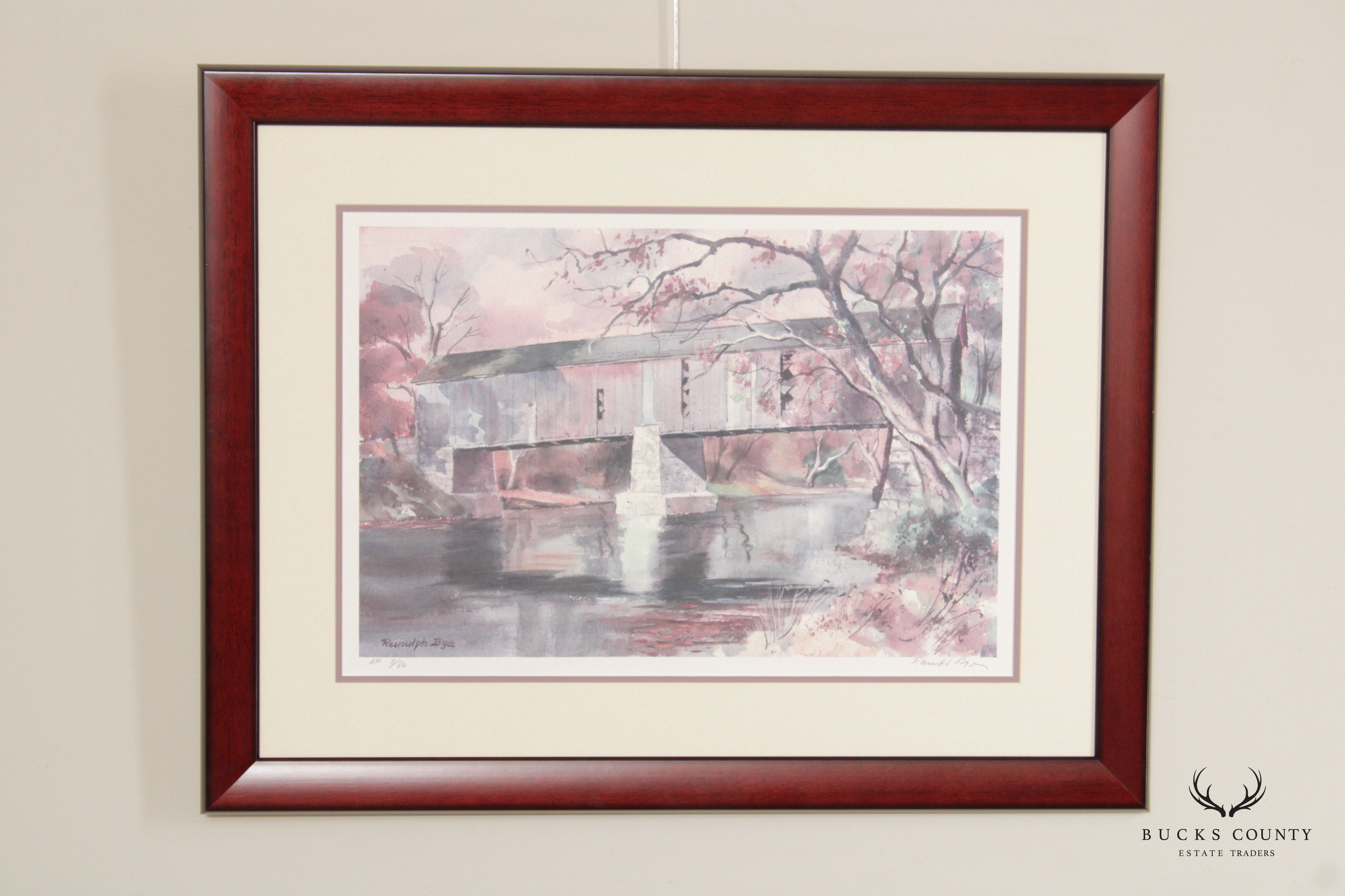 Ranulph Bye Bucks County Covered Bridge Watercolor Print