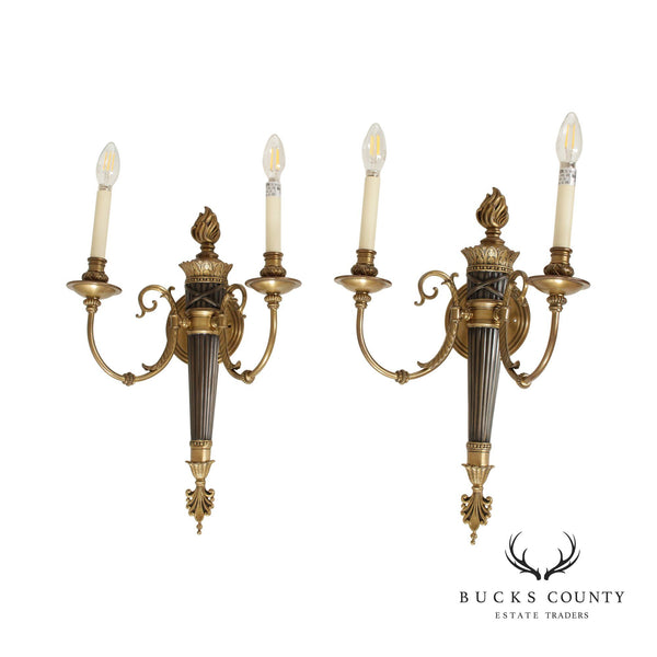 Decorative Crafts Inc. Pair of Wall-Mounted Sconces
