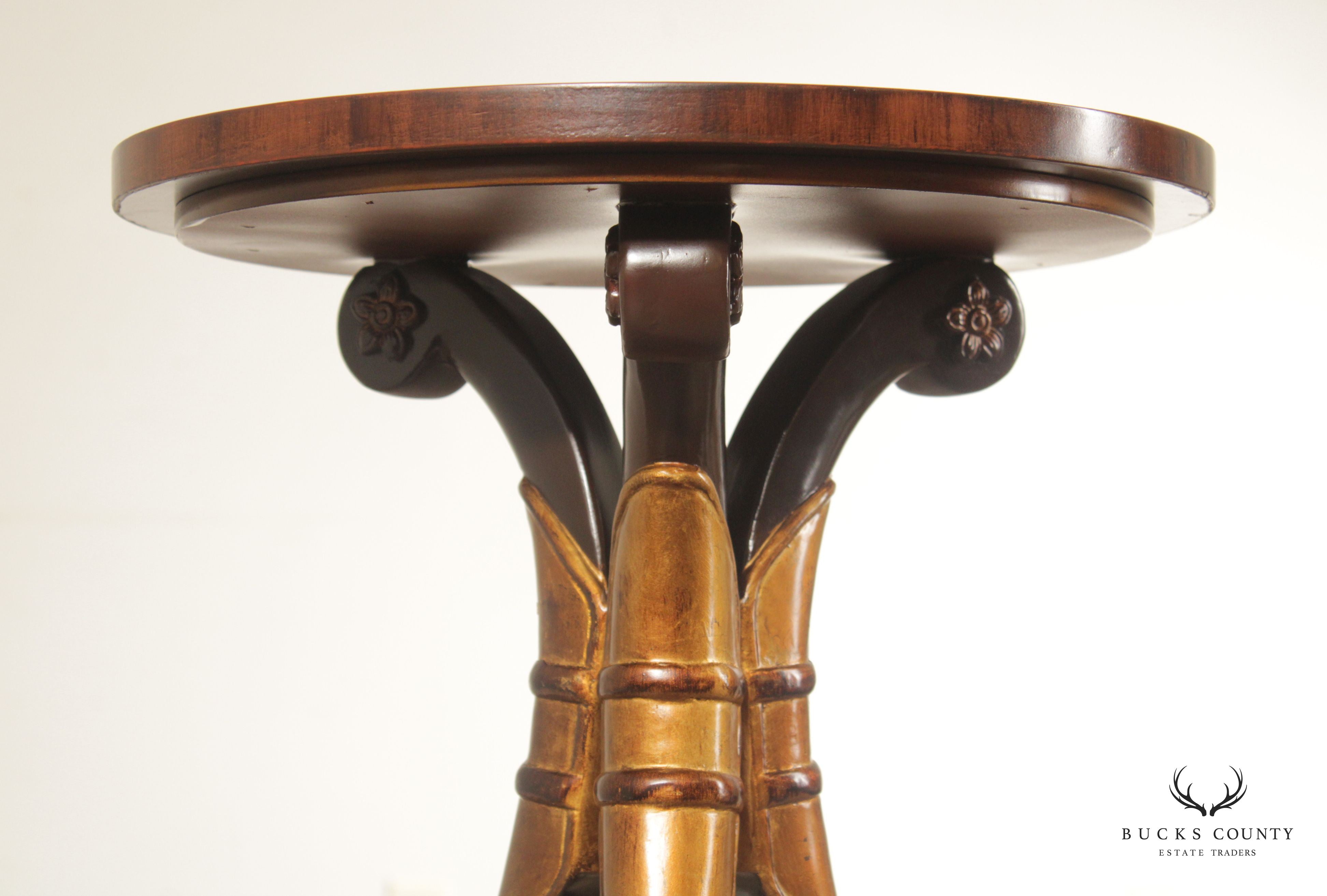 Regency Style Parcel Gilt Pedestal Stand