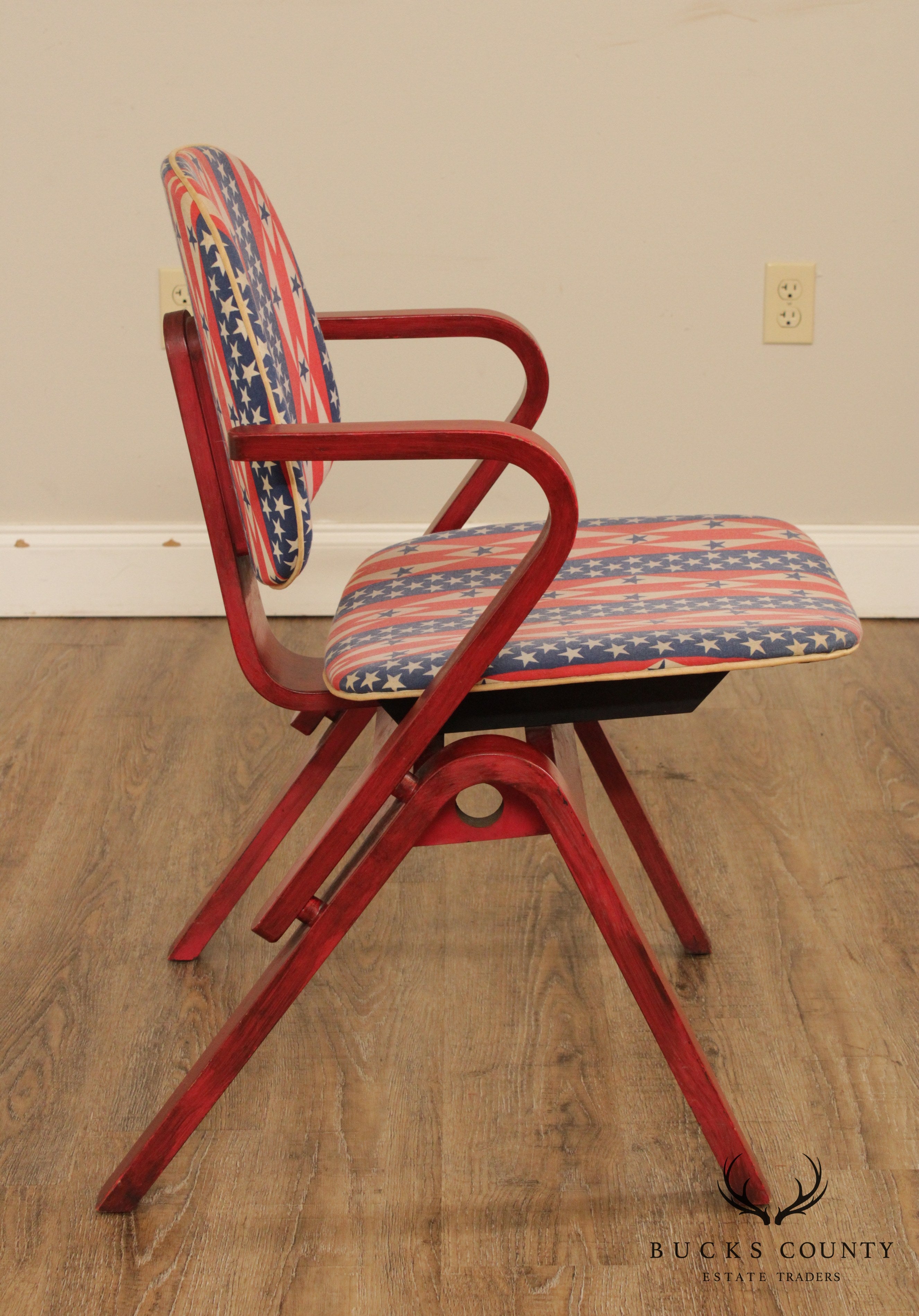 Thonet Mid Century Modern Bentwood Patriotic Armchair