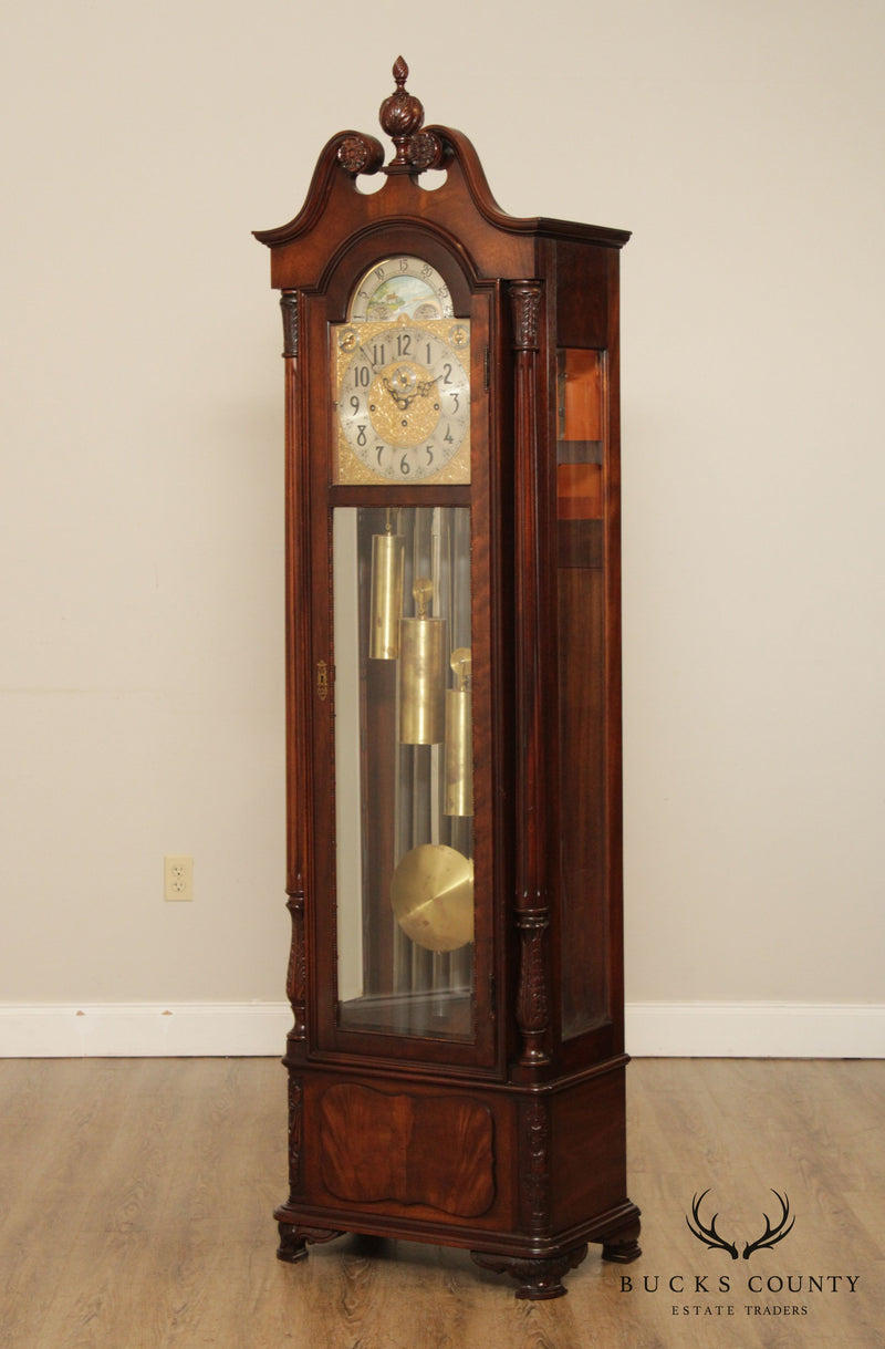 Herschede 'The Haverford' English Regency Style Vintage Mahogany Nine Tube Hall Clock