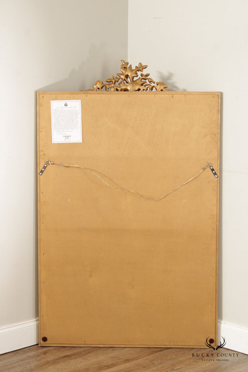 French Louis XVI Parcel Gilt Over Mantel Mirror