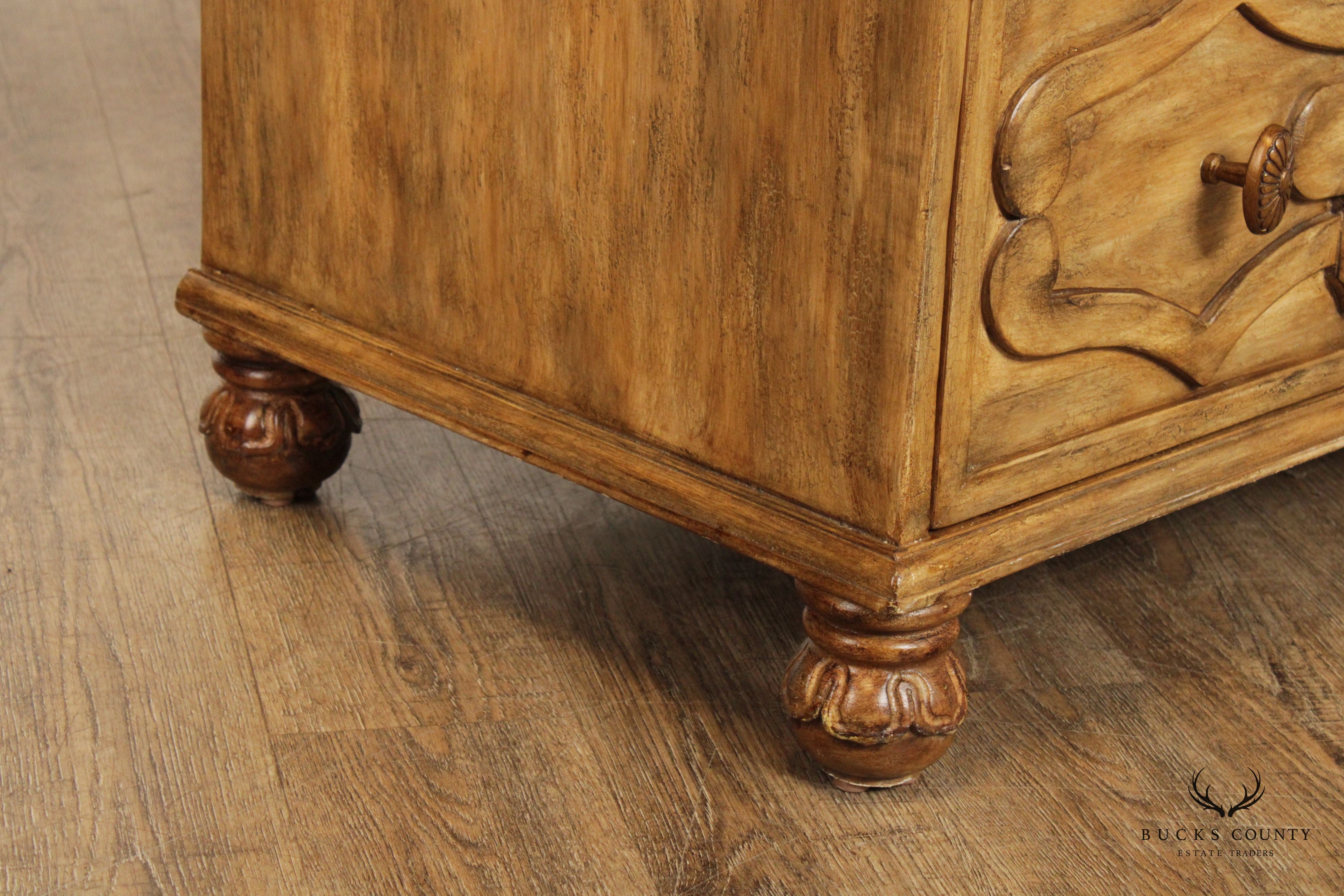 Belgian Style Carved Chest of Drawers