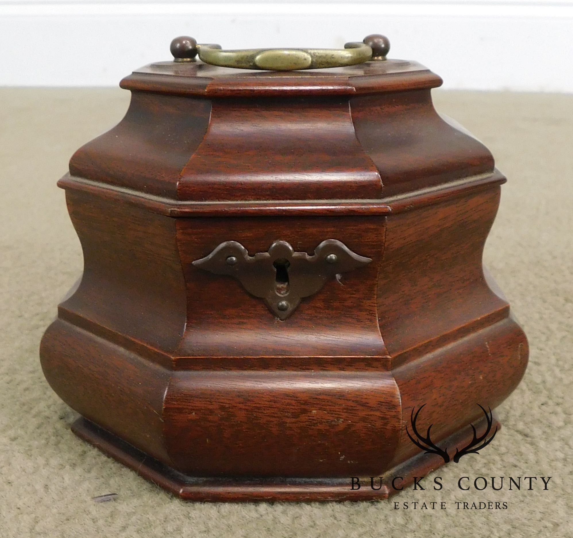 Set of 2 Colonial Williamsburg Octagonal Tea Caddies