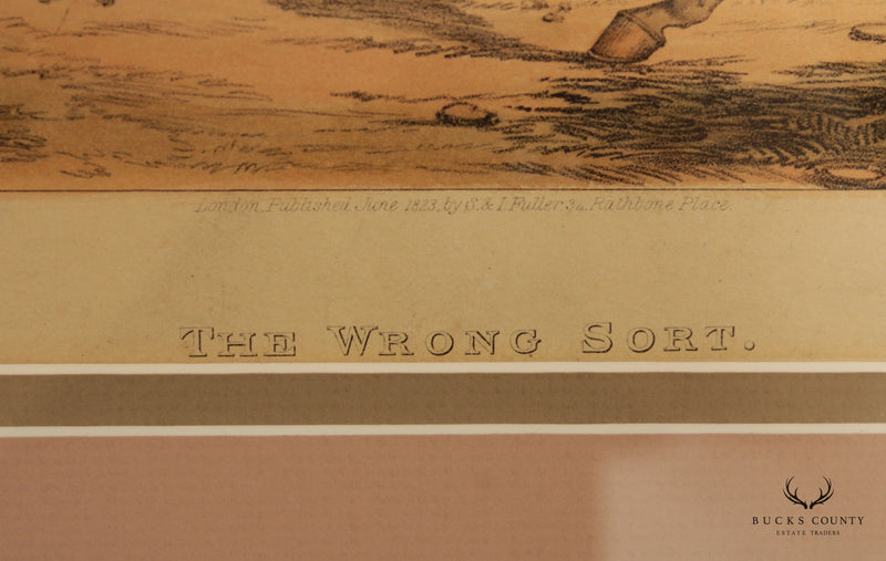 Antique English Aquatint 'The Wrong Sort', After Henry Thomas Alken