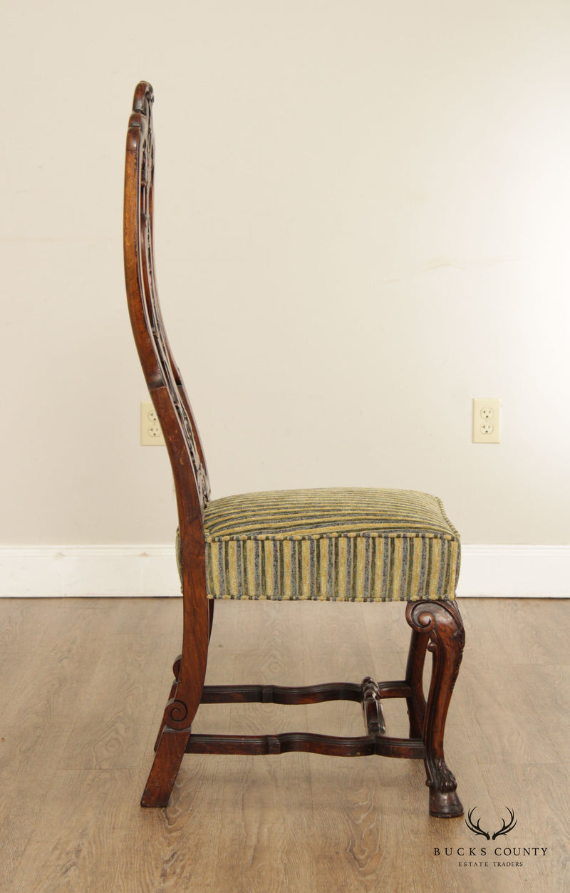 Portuguese Rococo Style Carved Dining Side Chair