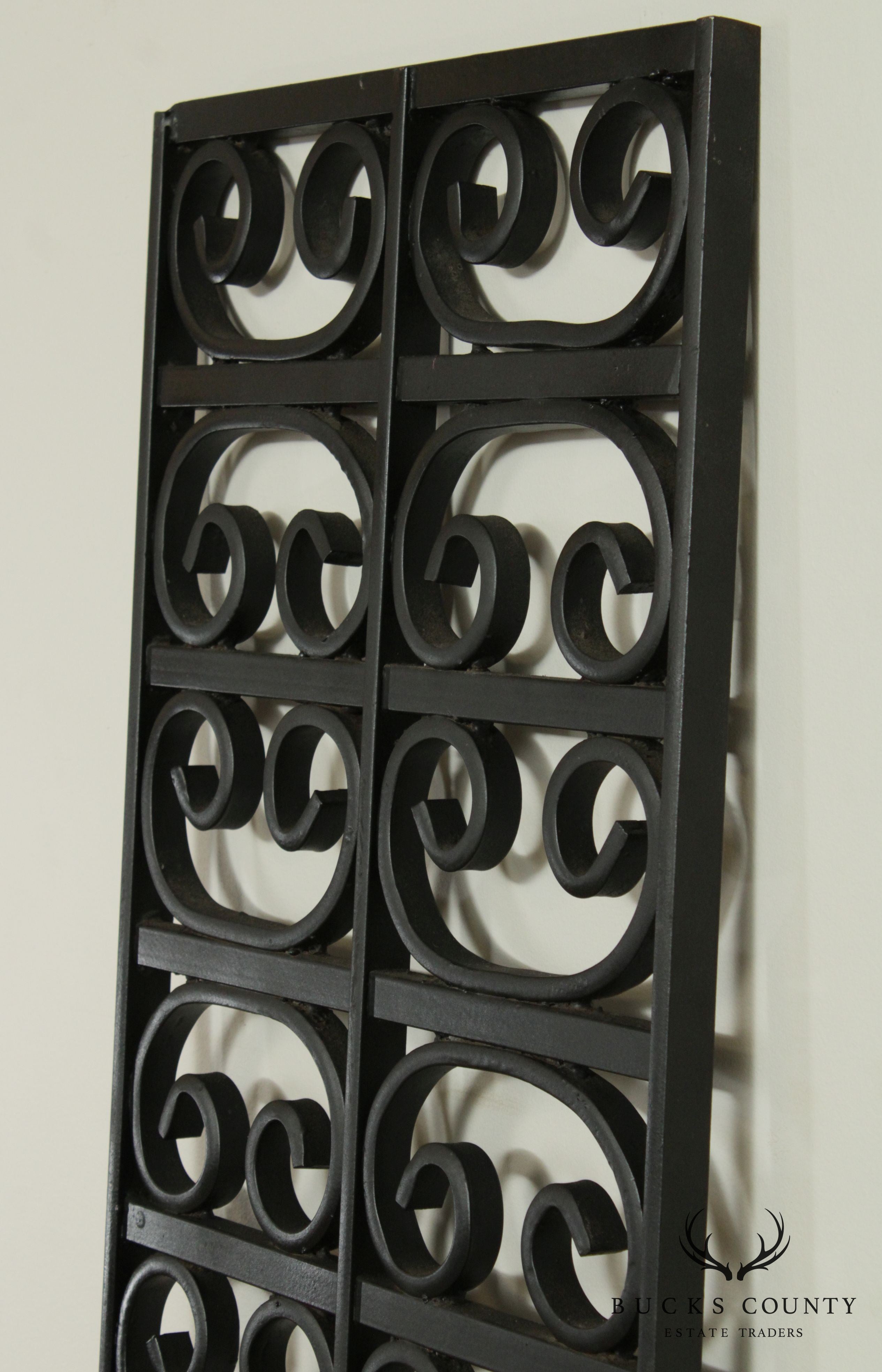 Vintage Custom Quality Wrought Iron Garden Trellis