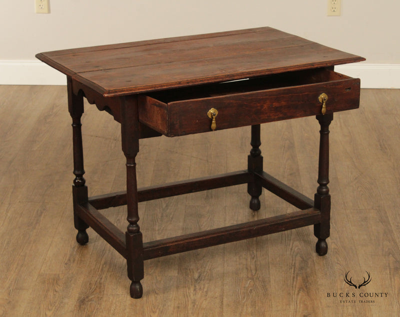 18th Century Antique William and Mary Style Continental Tavern Table