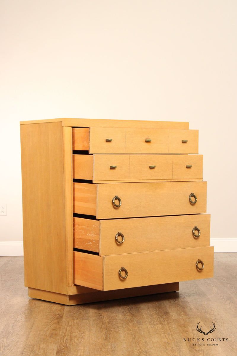 1950s Mid Century Modern Blonde Wood Chest of Drawers