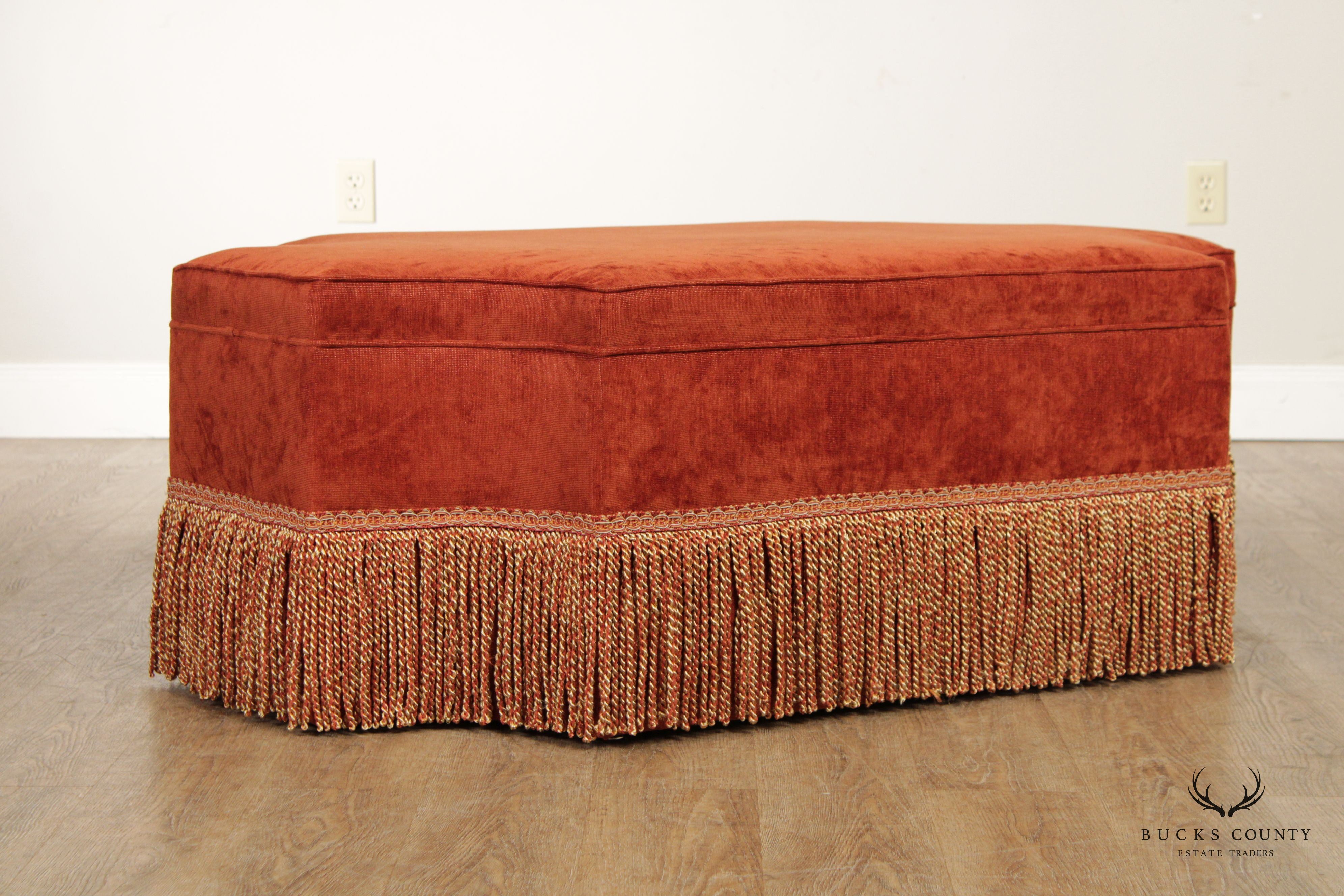 Massoud Furniture Custom Upholstered Ottoman