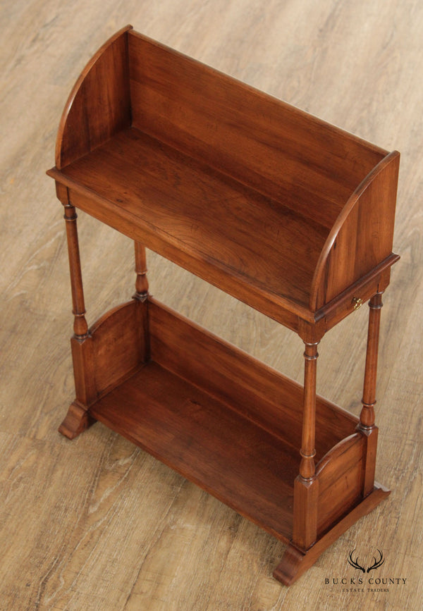 English Regency Style Walnut Butler Stand or Book Trough