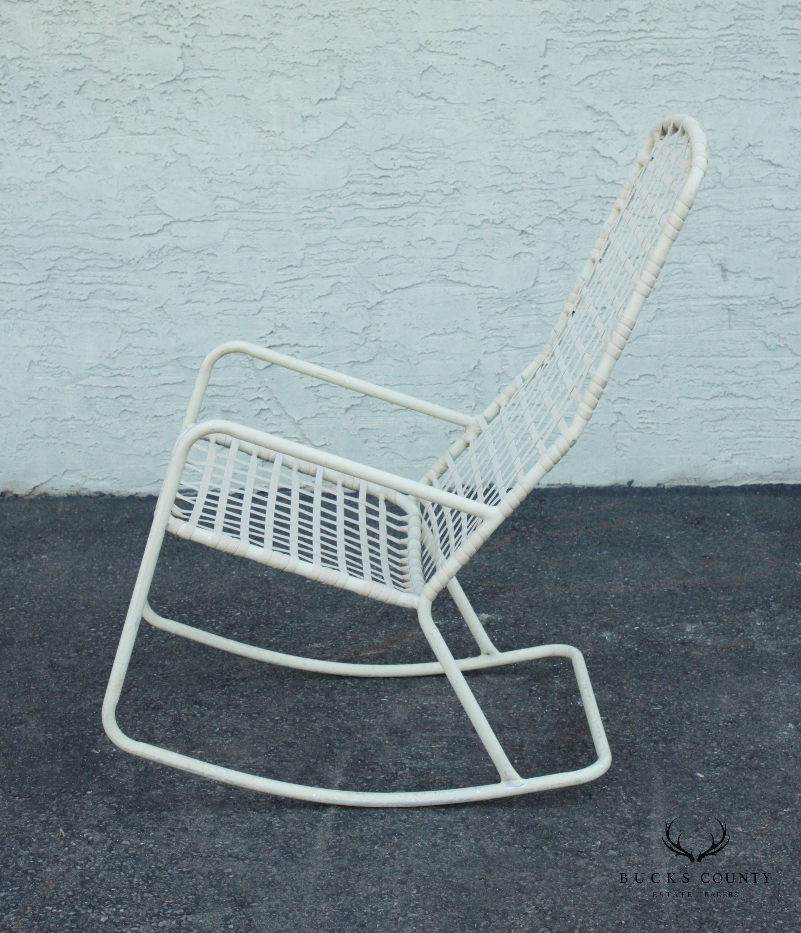 Mid-Century Modern Brown Jordan Kantan Outdoor Patio Rocking Chair