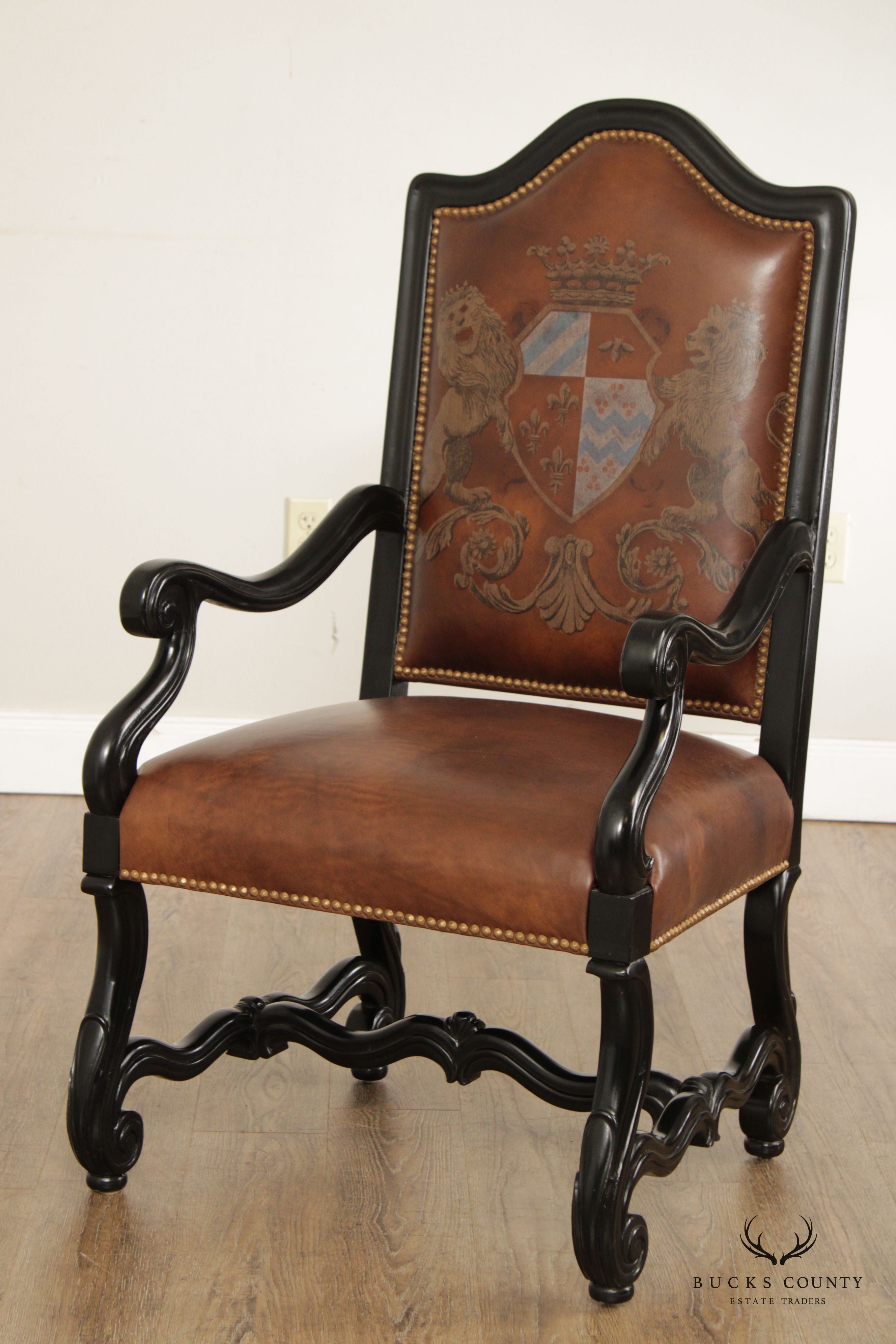 Ferguson Copeland European Country Crest Leather Armchair