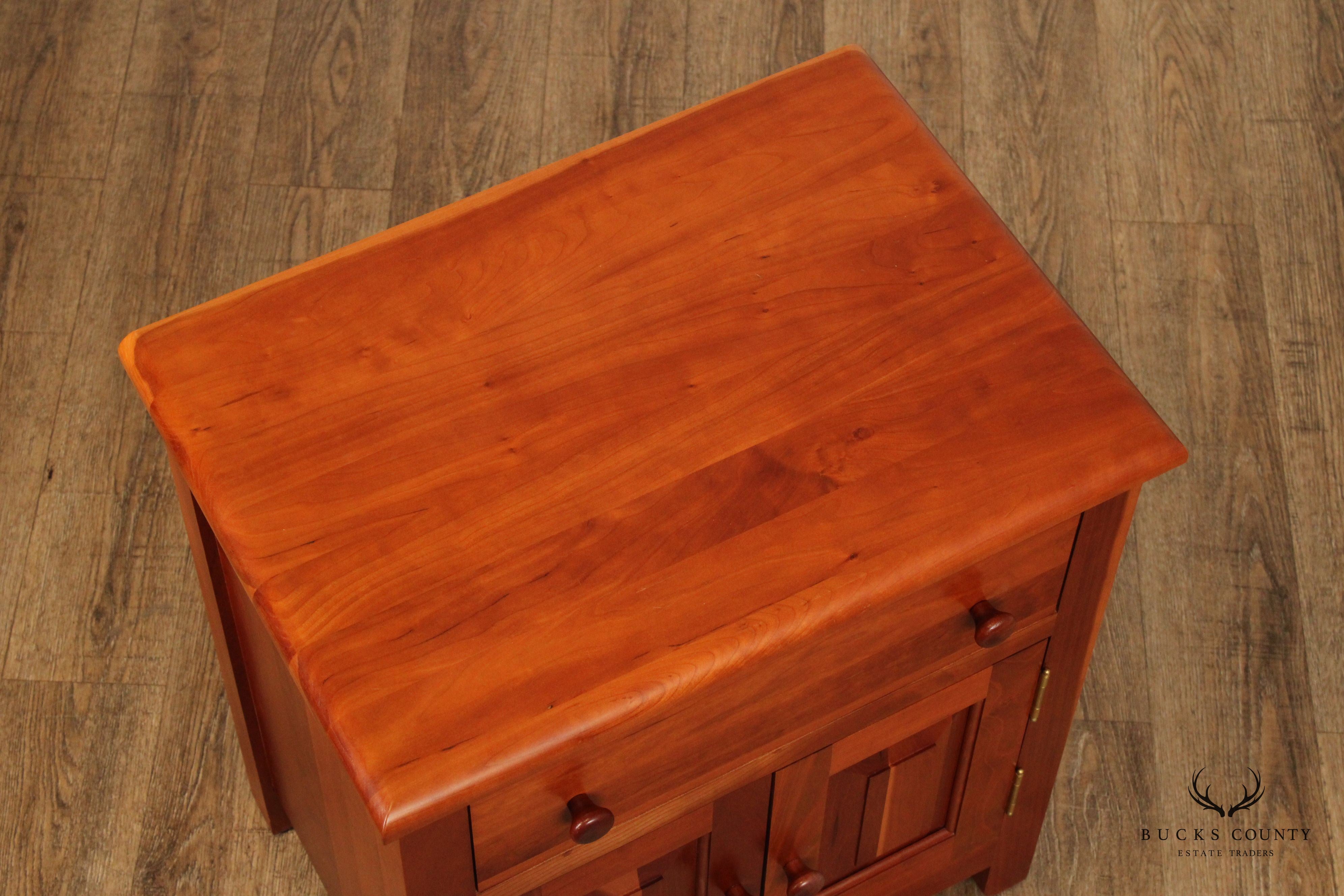 Stuart David Mission Style Cherry Cabinet Nightstand