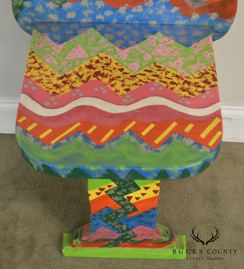 Bill Jackson Colorful Hand Painted Artist Signed Cactus Chair