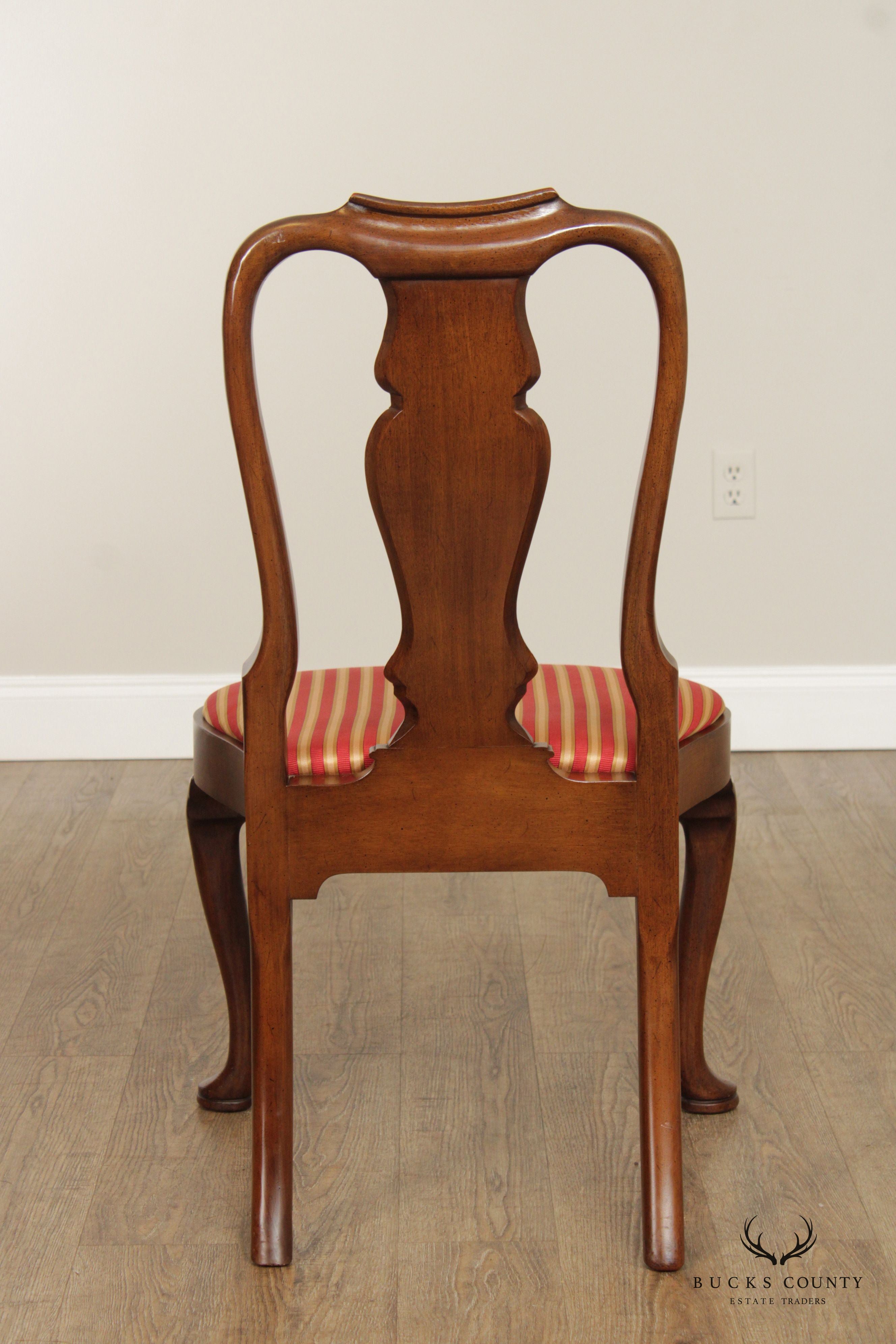 Queen Anne Style Set of Four Mahogany Dining Chairs