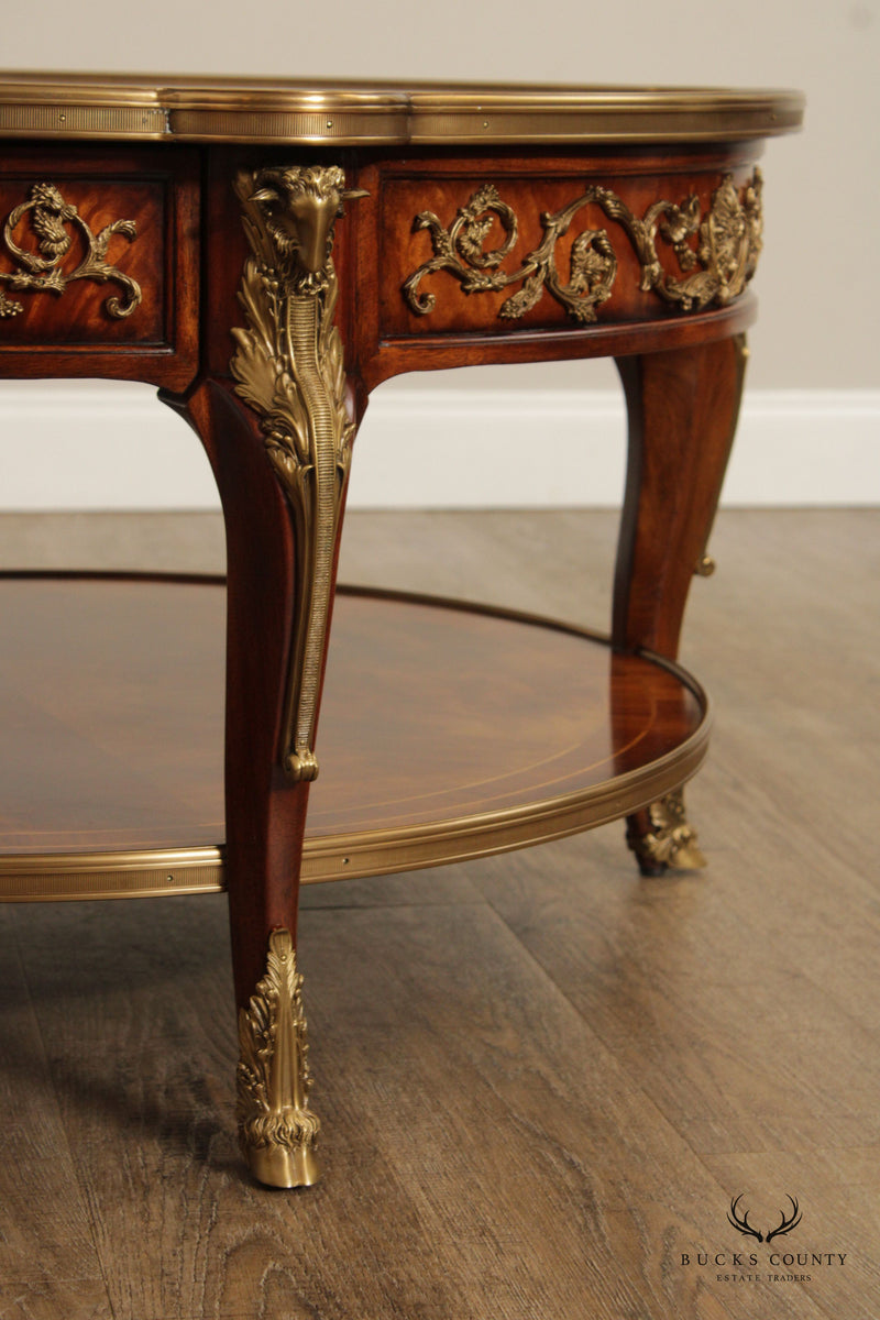 Theodore Alexander French Louis Xv Style Mahogany Capital Cocktail Table #5105 78