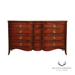 Hepplewhite Style Vintage Mahogany Serpentine Dresser