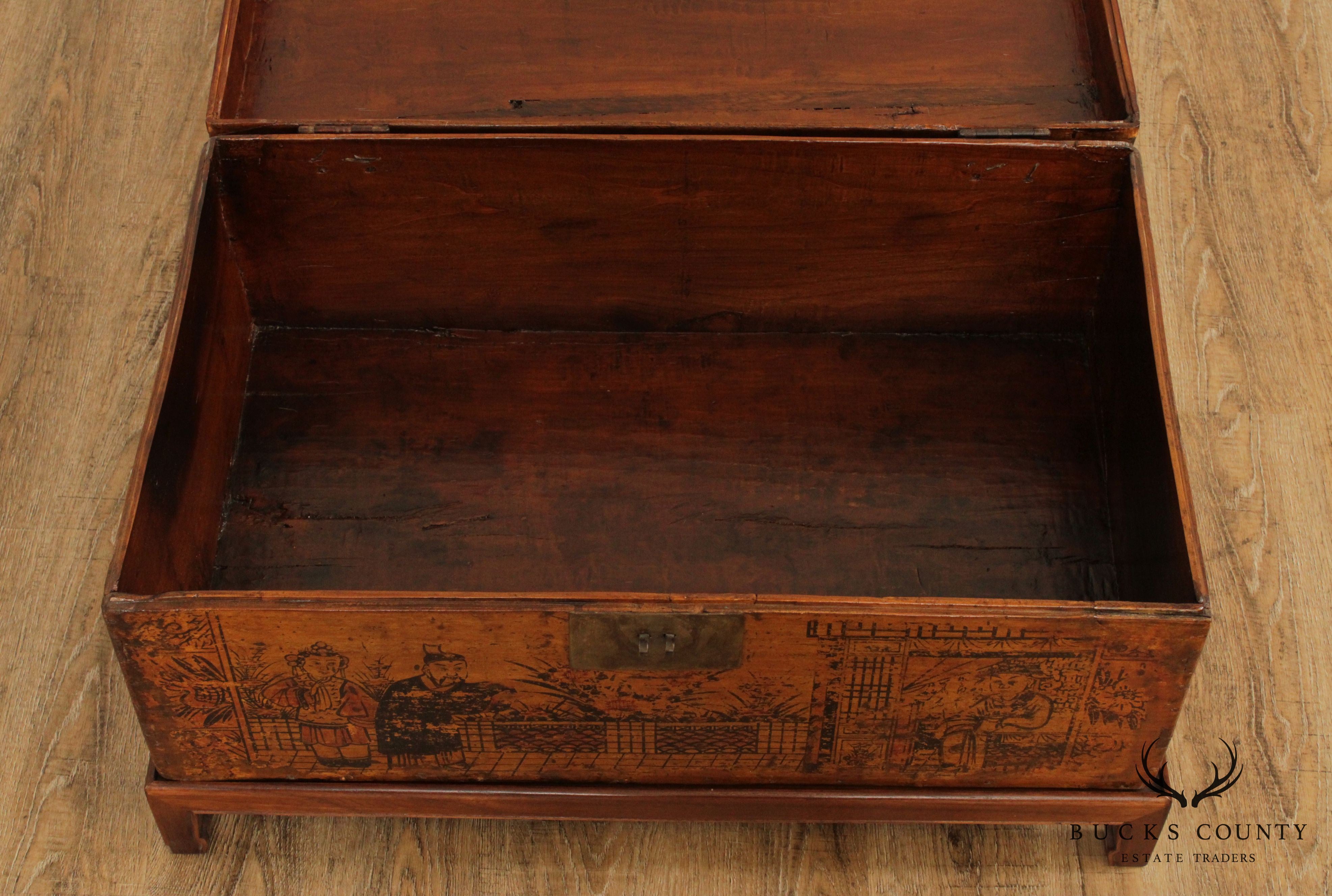 Antique Asian Chest on Base