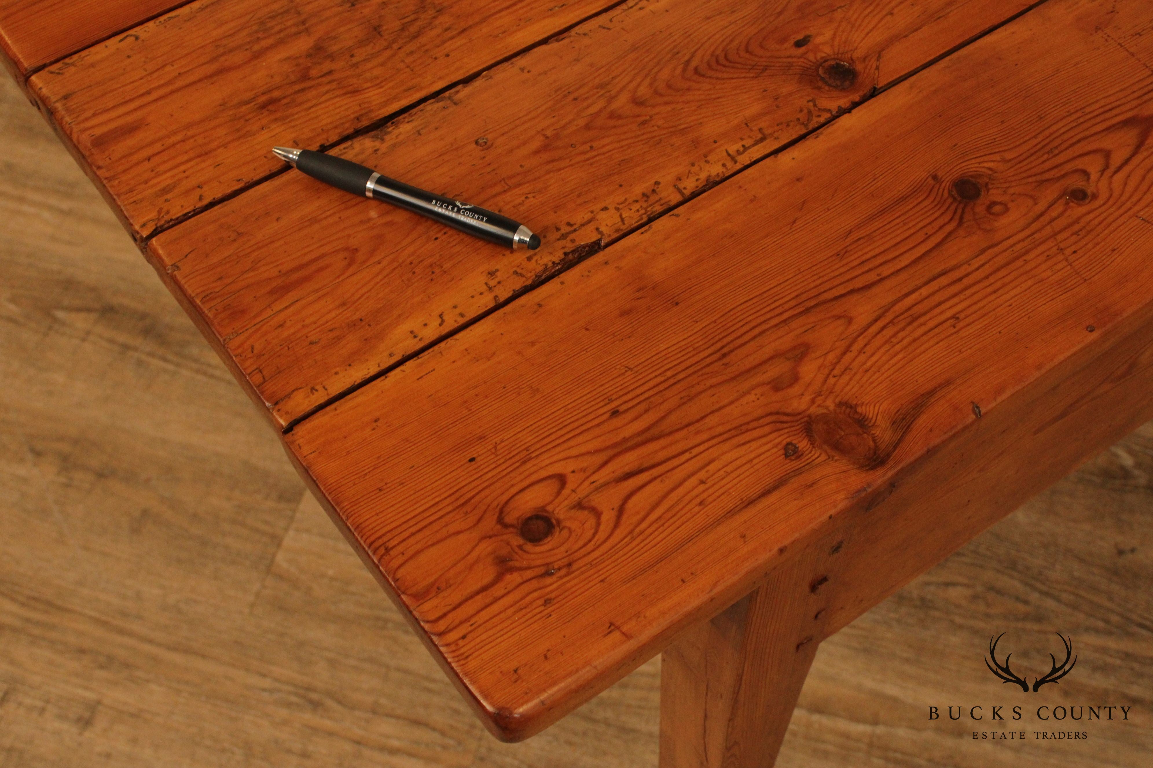 Antique 19th Century French Pine Farmhouse Table