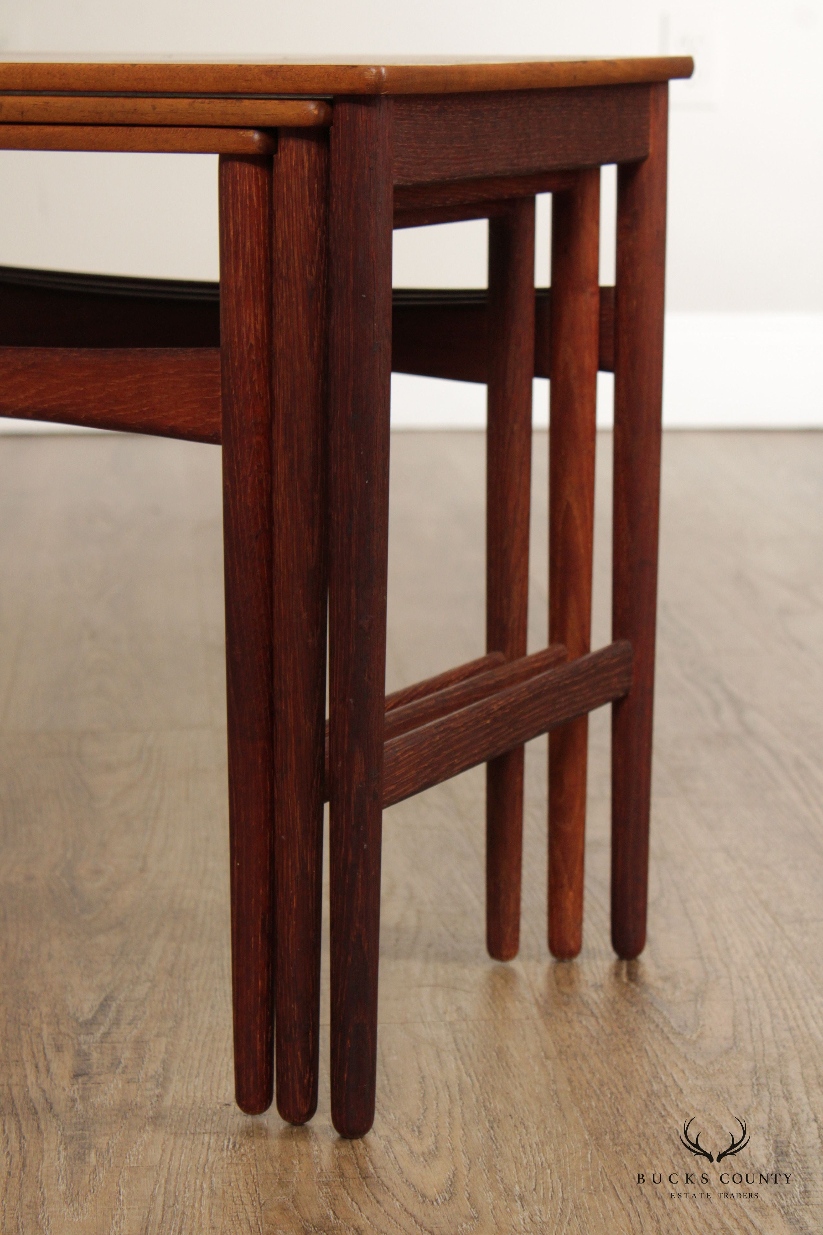 Illums Bolighus, Danish Modern set of three teak nesting tables