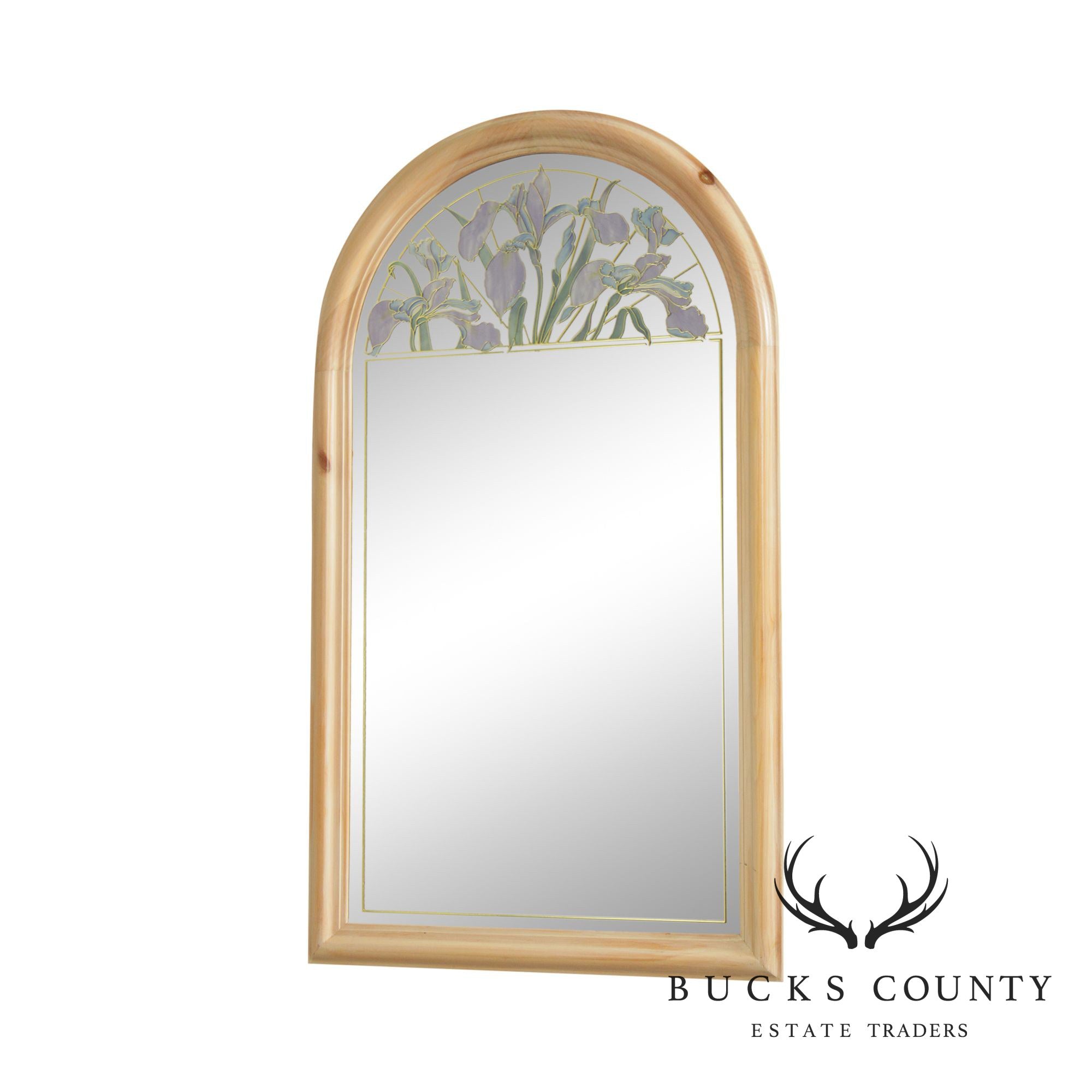 Pine Framed Iris Wall Mirror