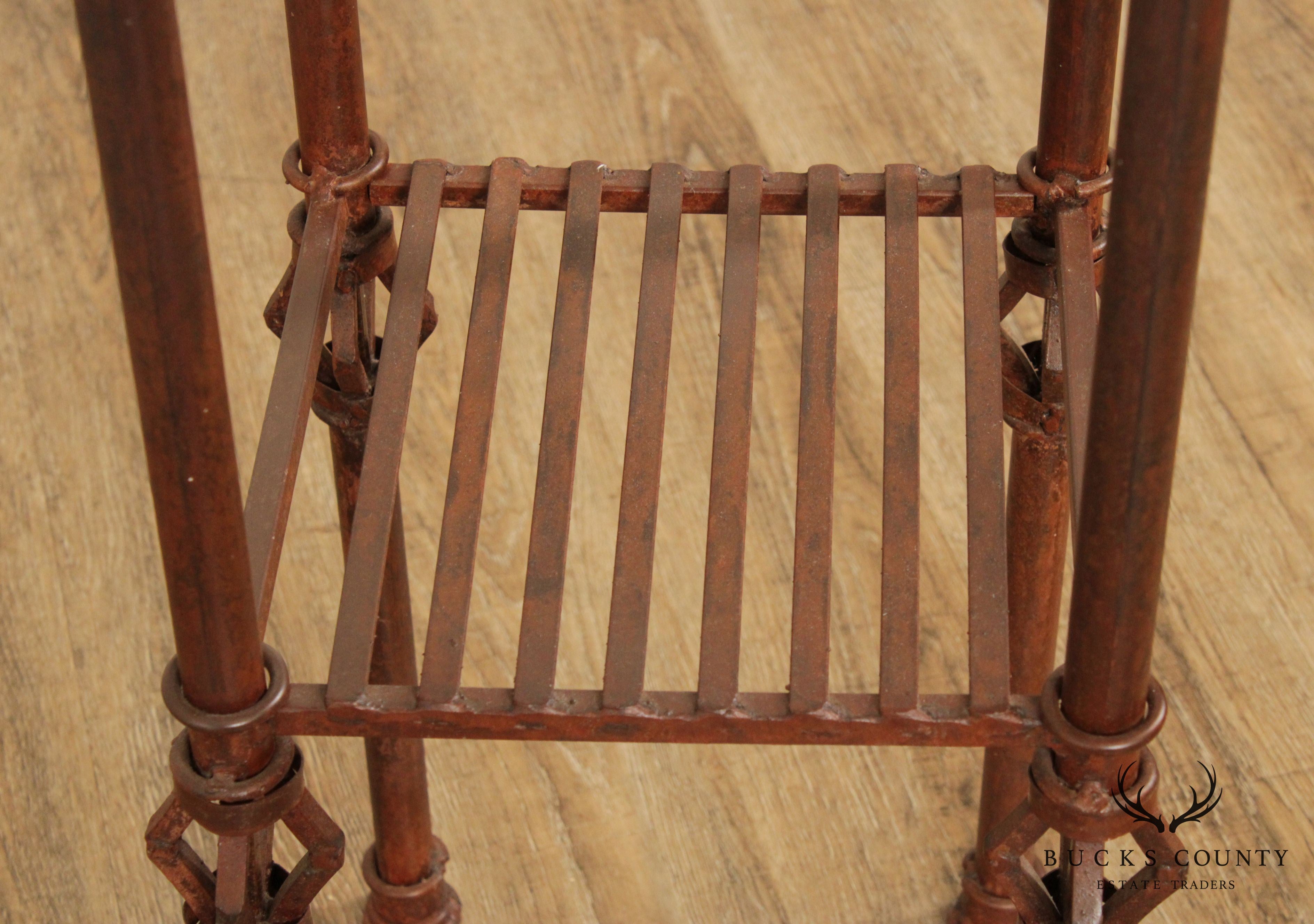 Gothic Style Wrought Iron Plant Stand