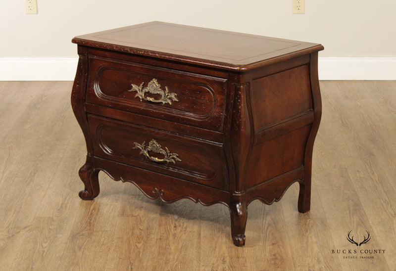 Baker Furniture French Louis XV Style Bombe Nightstand