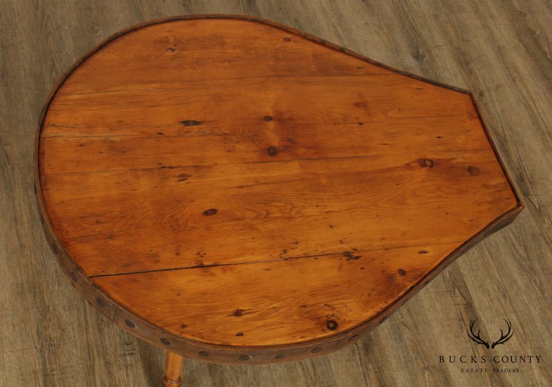 Antique Pine Fireplace Bellows Top Coffee Table