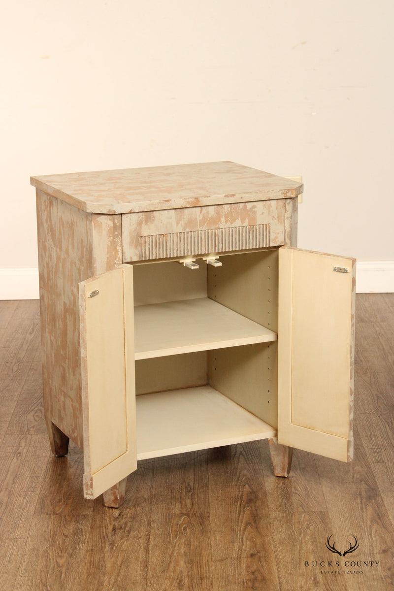 Niermann Weeks Pair of Distress Finished 'Verona Cabinet' Nightstands