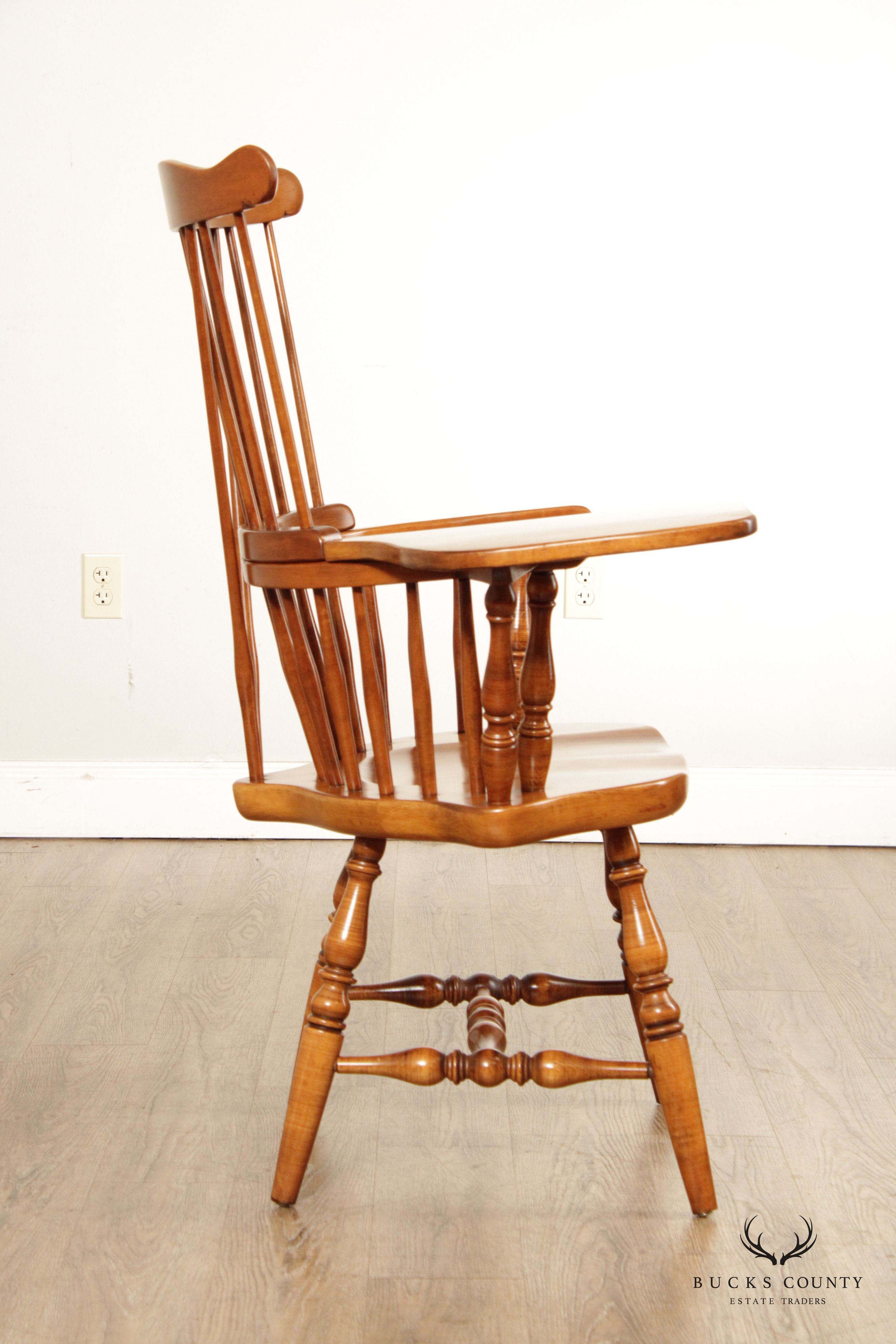 Sprague Carleton Solid Maple Windsor Writing Chair