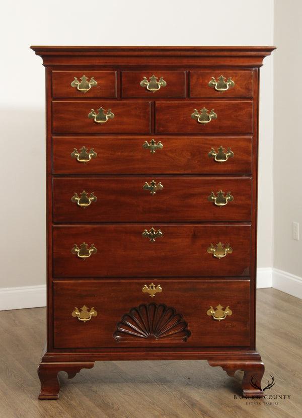 STATTON CHIPPRNDALE STYLE SOLID CHERRY TALL CHEST