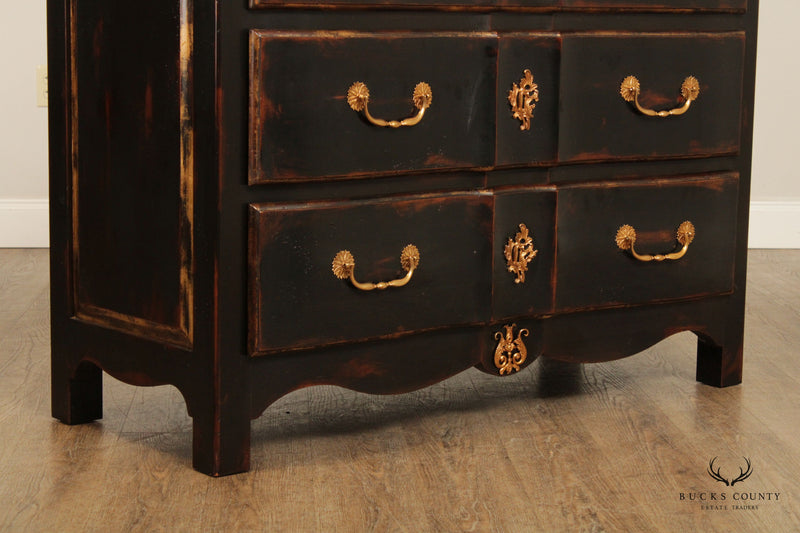 French Régence Style Distress Painted Chest of Drawers