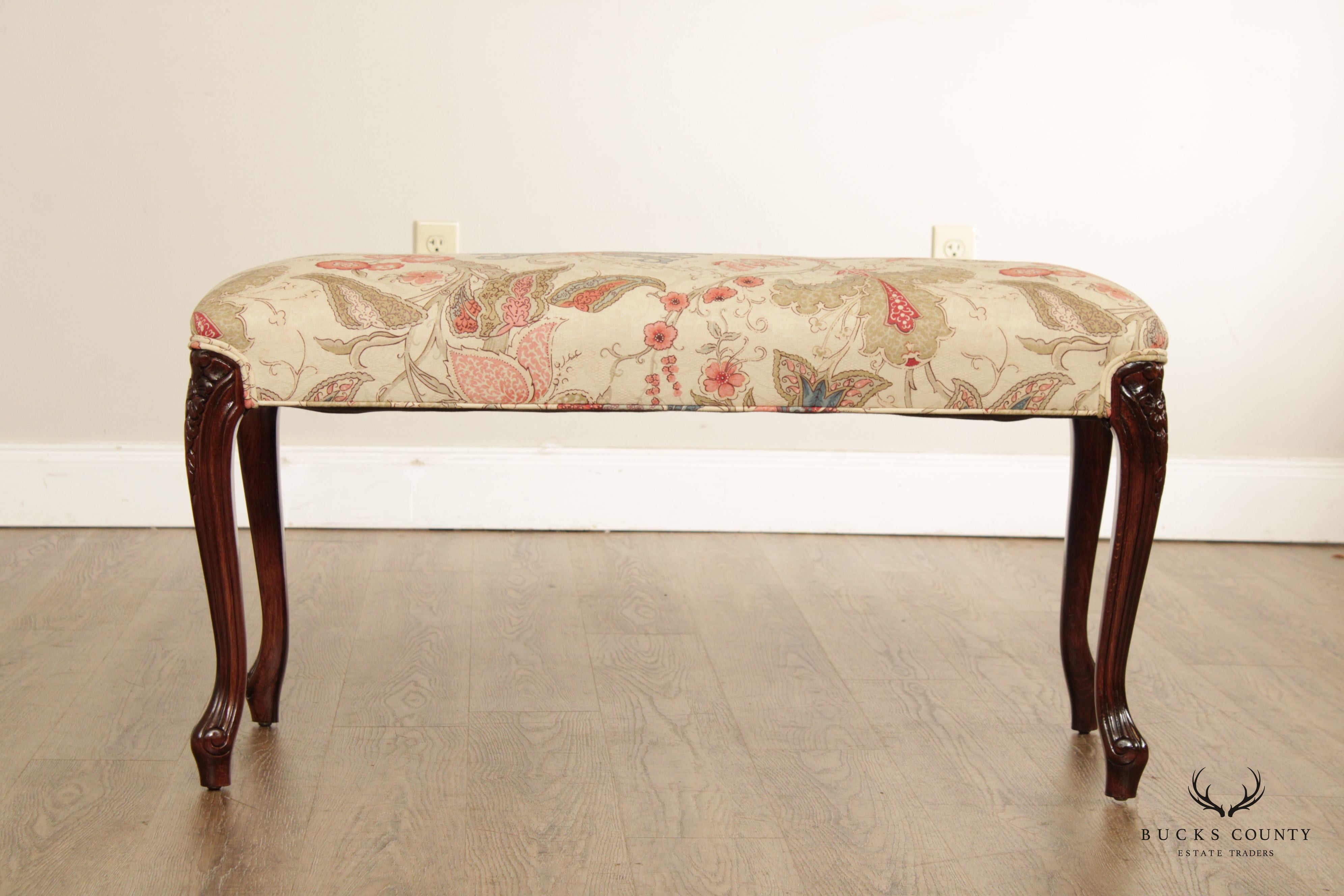 French Louis XV Custom Upholstered Bench