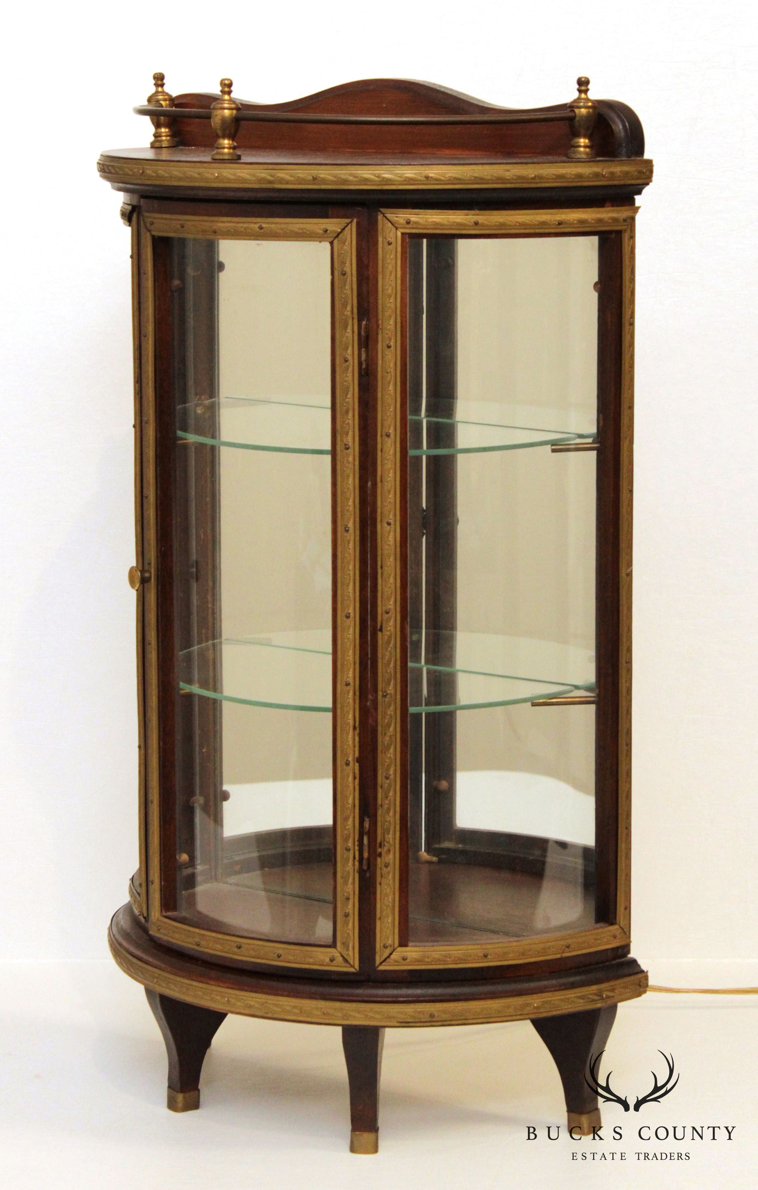 Diminutive Mahogany Bow Front Display Cabinet