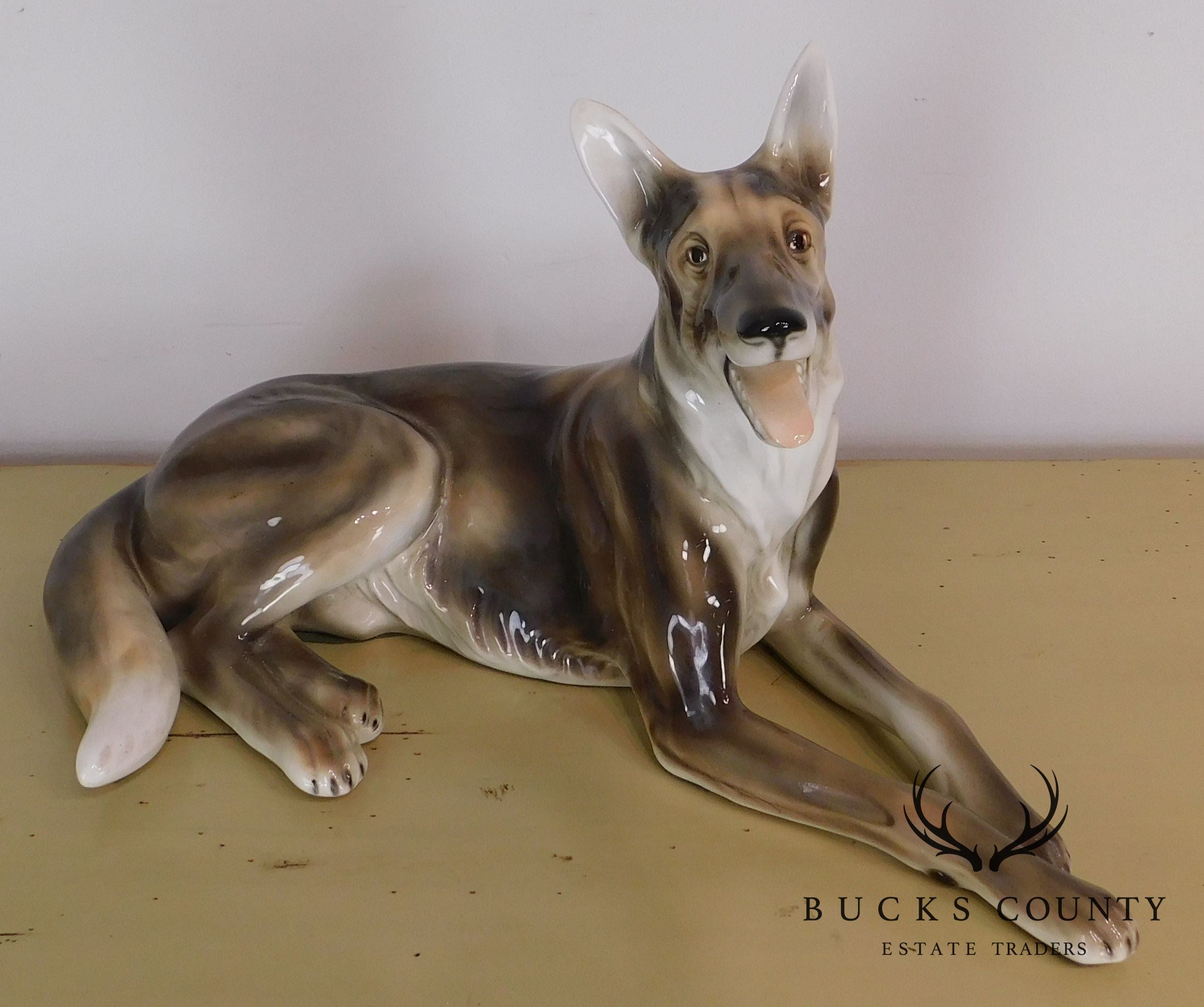 Porcelain German Shepard Figurine