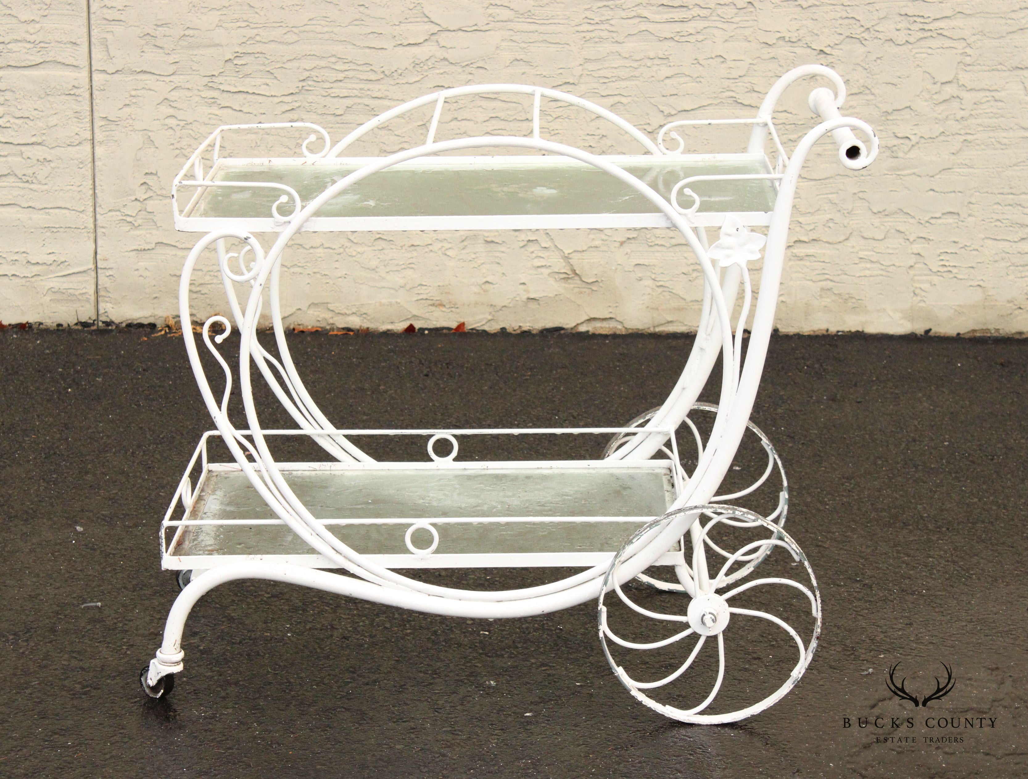 Salterini Wrought Iron 'Mt. Vernon' Garden Tea Cart