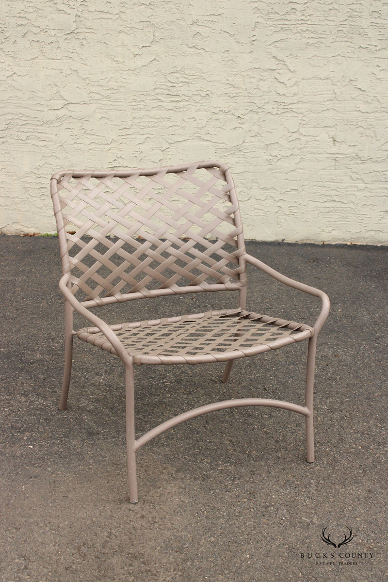 Vintage Outdoor Patio Armchair With Ottoman