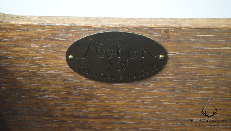 Nahon N.Y. George III Style Vintage Mahogany Serpentine Inlaid Sideboard