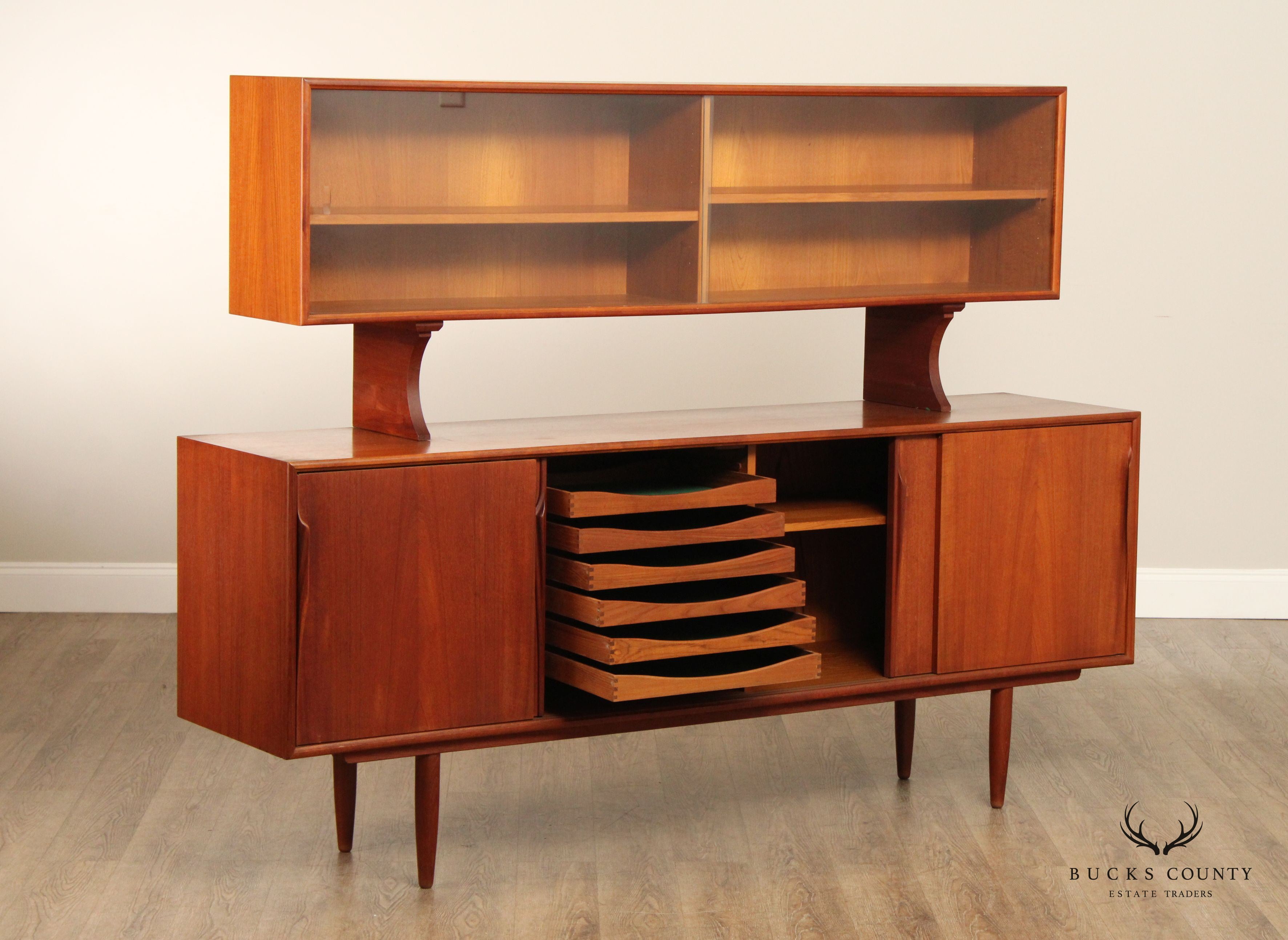 Danish Modern Teak Sideboard Cabinet