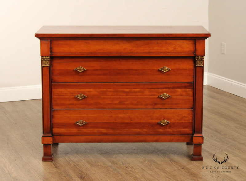 Annibale Colombo French Empire Style Cherry Chest Of Drawers