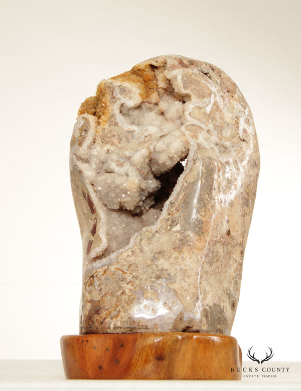 Natural Geode Crystal Large Decorative Sculpture