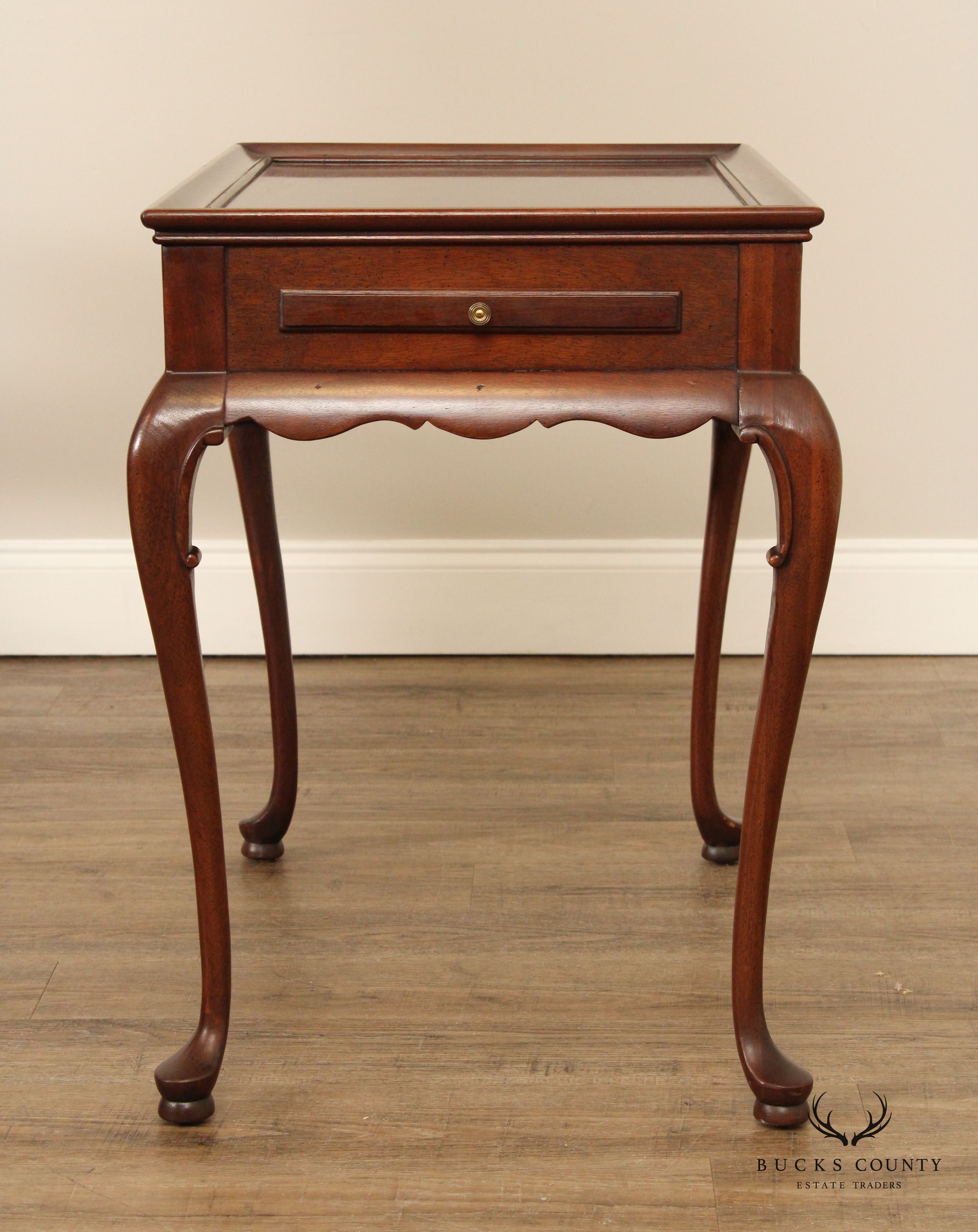 Queen Anne Style Vintage Mahogany Tea Table