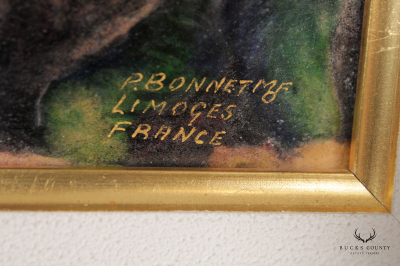 Pierre Bonnet 'The Gold Rush 1848' Limoges France Enamel Wall Plaque