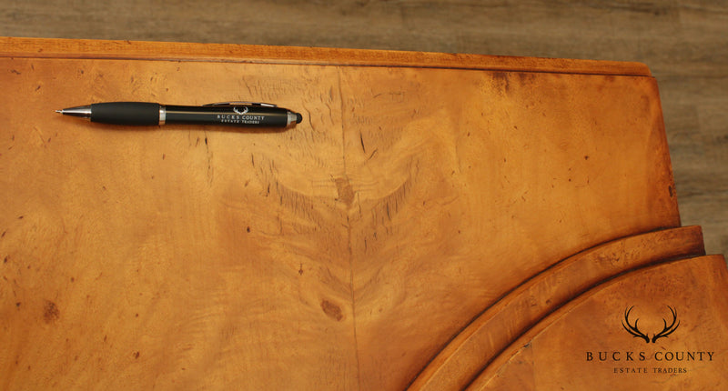 Antique 19th Century Biedermeier Burl Wood Inlaid Chest of Drawers