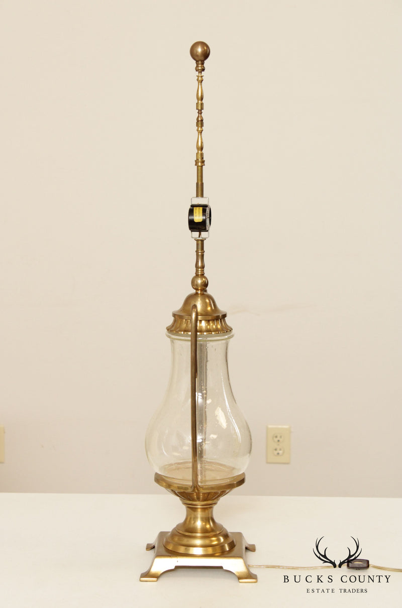 Chapman Seeded Glass and Brass Table Lamp
