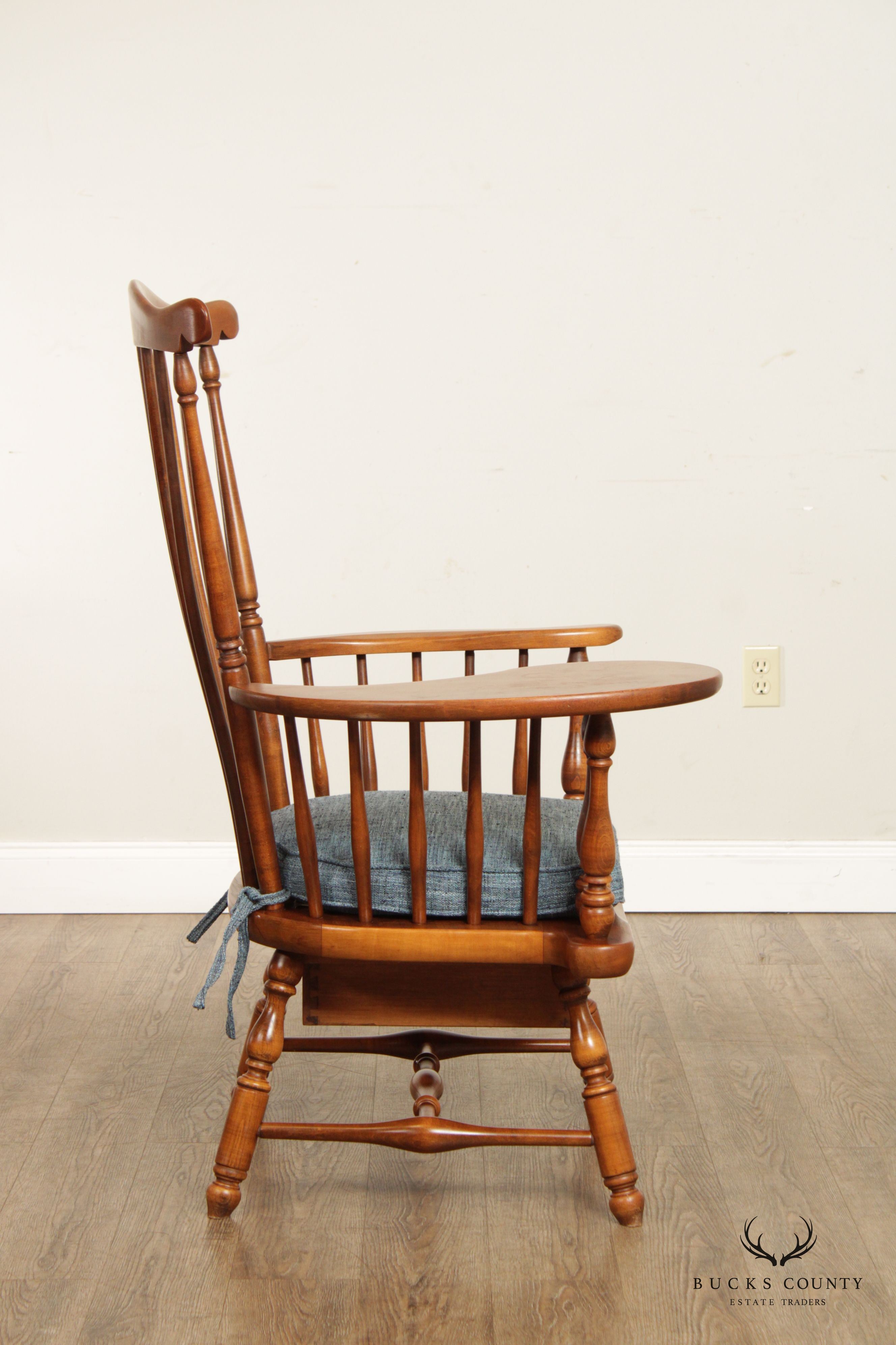 Heywood Wakefield Maple Colonial Windsor Writing Chair